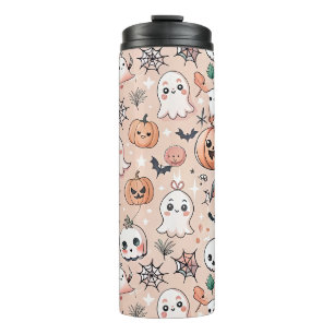 Bouteilles Isothermes Motif de caniche d'Halloween avec Fantômes et Citr