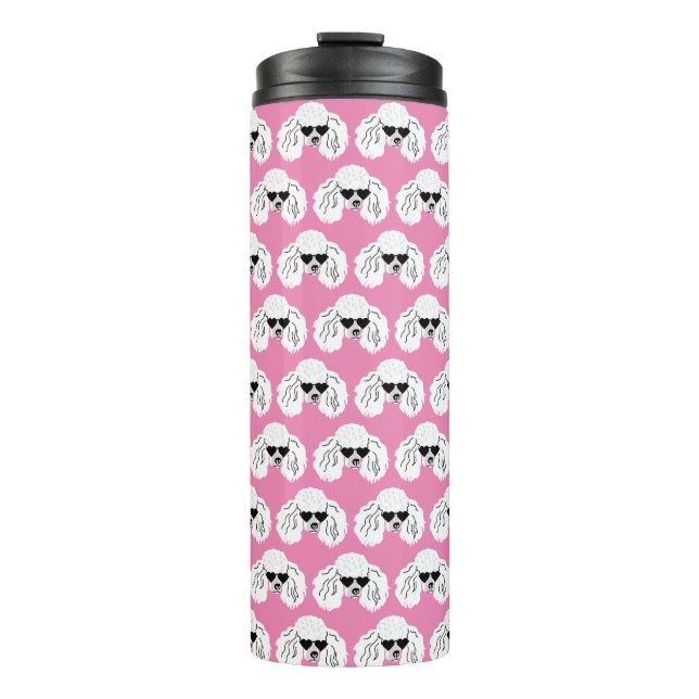 Bouteilles Isothermes Motif de caniche mignon rose (Devant)