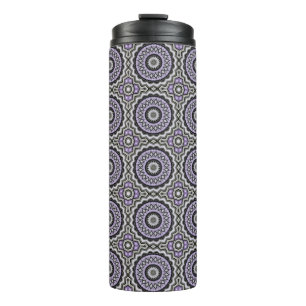 Bouteilles Isothermes Motif de cercle gras gris argenté et lilas