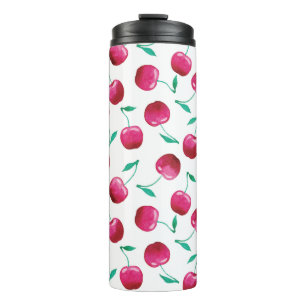 Bouteilles Isothermes Motif de cerise aquarelle