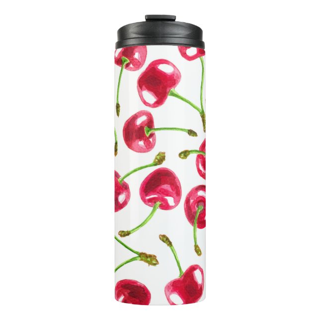 Bouteilles Isothermes Motif de cerises d'aquarelle (Devant)