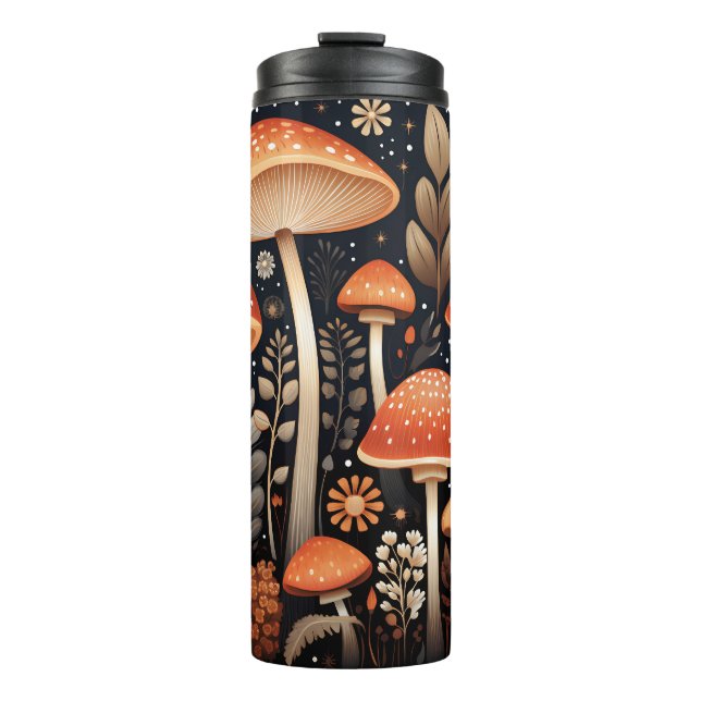 Bouteilles Isothermes Motif de champignons Boho Woodland (Devant)