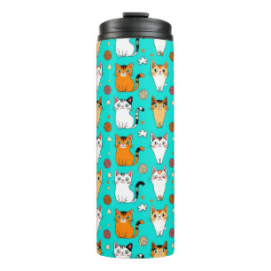 Bouteilles Isothermes Motif de chat mignon avec des chats colorés et des