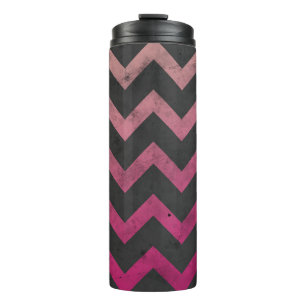 Bouteilles Isothermes Motif de chevron gris foncé rose magenta
