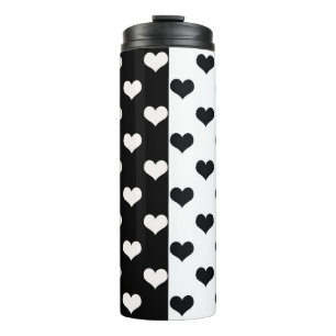 Bouteilles Isothermes Motif de coeur Black White Love