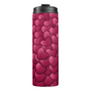 Bouteilles Isothermes Motif de coeurs rouges 3D romantiques-32322