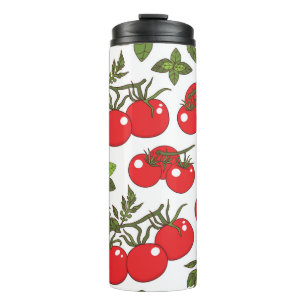 Bouteilles Isothermes Motif de cuisine sans couture Tomato Basil