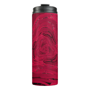 Bouteilles Isothermes Motif de dessin à la main en dégradé rouge avec g