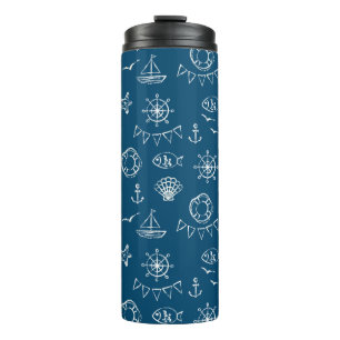 Bouteilles Isothermes Motif de dessin de calque marine 2