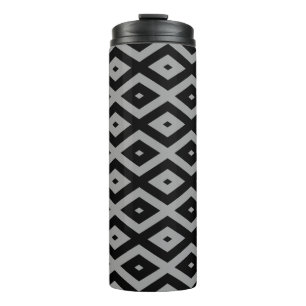 Bouteilles Isothermes Motif de diamants gris et noir