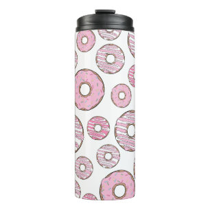 Bouteilles Isothermes Motif De Donuts, Donuts Roses, Saupoudrages
