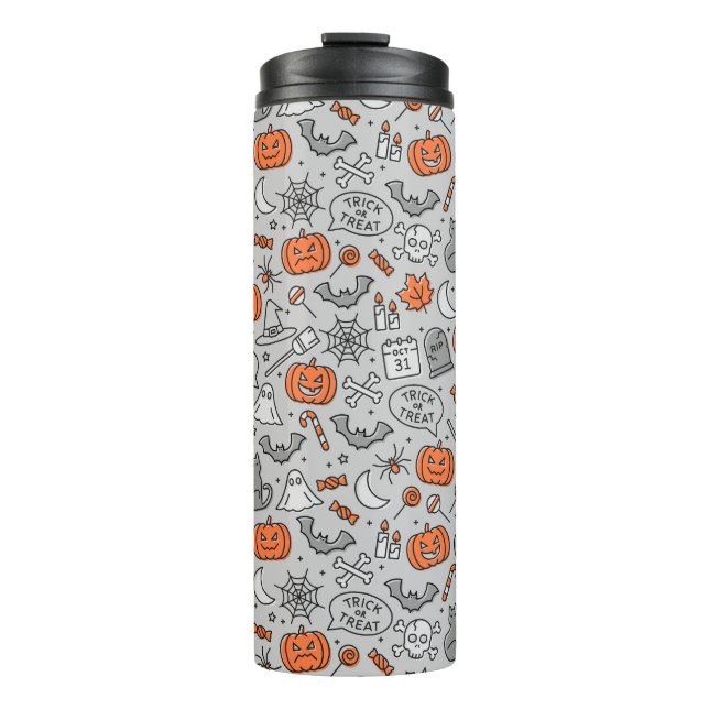 Bouteilles Isothermes Motif de doodle pour les enfants mignons Halloween (Devant)
