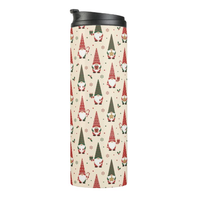 Bouteilles Isothermes Motif de fête de gnome de Noël (Tourné sur la droite)
