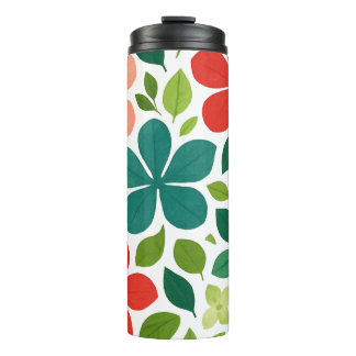 Bouteilles Isothermes Motif de feuillage floral ludique
