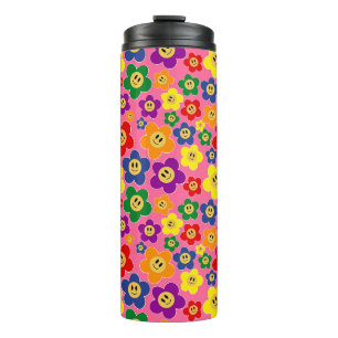 Bouteilles Isothermes Motif de fleur arc-en-ciel LGBT mignon-Rose