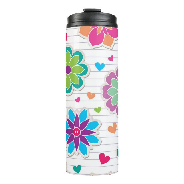 Bouteilles Isothermes Motif de fleurs (Devant)