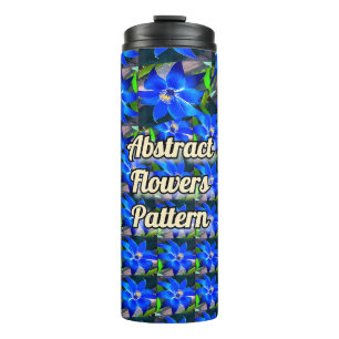 Bouteilles Isothermes Motif de fleurs bleues profondes