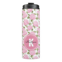 Motif de fleurs d'hydrangea rose élégant avec mono