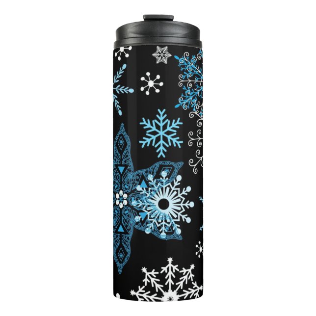 Bouteilles Isothermes Motif de flocon de neige	 (Devant)