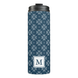 Bouteilles Isothermes Motif de flocon de neige nordique blanc Vacances