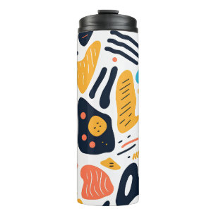 Bouteilles Isothermes Motif de formes organiques de style Memphis abstra