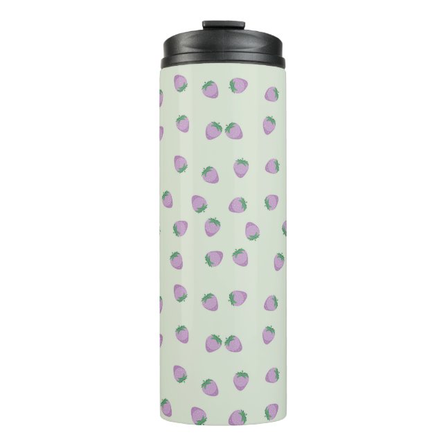 Bouteilles Isothermes Motif de fraises pourpres (Devant)