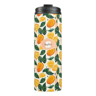 Bouteilles Isothermes Motif de fruits d'agrumes avec Feuilles verts