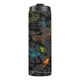 Bouteilles Isothermes motif de grunge sans soudure Abstrait. Mode de sty