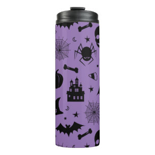 Bouteilles Isothermes Motif de Halloween pourpre et noir