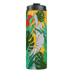 Bouteilles Isothermes Motif de jungle d'été aux couleurs vives. Jungle s