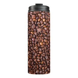 Bouteilles Isothermes Motif de la texture alimentaire des fèves de café