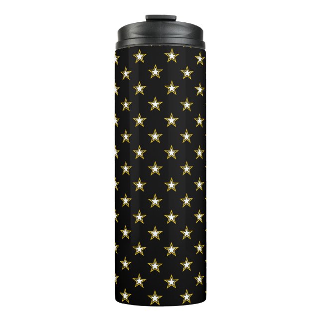 Bouteilles Isothermes Motif de l'armée noir et or (Devant)