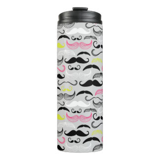 Bouteilles Isothermes Motif de moustache, rétro style
