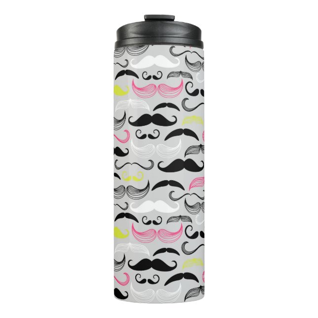 Bouteilles Isothermes Motif de moustache, rétro style (Devant)