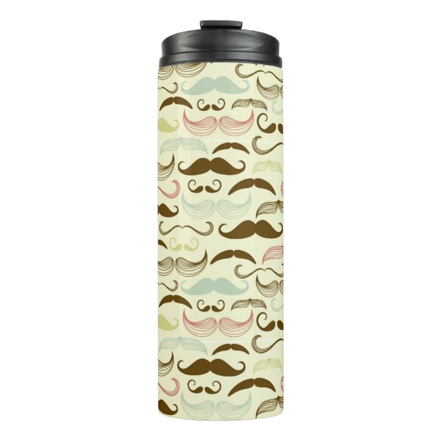 Bouteilles Isothermes Motif de moustache, rétro style 4 (Devant)