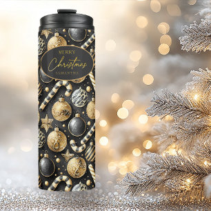 Bouteilles Isothermes Motif de Noël Black Gold #12 ID1009