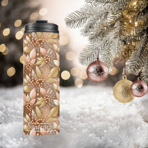 Bouteilles Isothermes Motif de Noël en or rose #8 ID1009