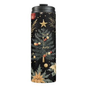 Bouteilles Isothermes Motif de Noël floral de Poinsettia (21)