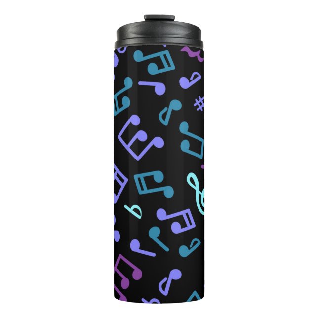Bouteilles Isothermes Motif de notes musicales (Devant)