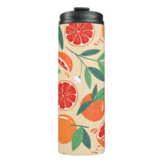Bouteilles Isothermes Motif de pamplemousse sans couture. Design moderne