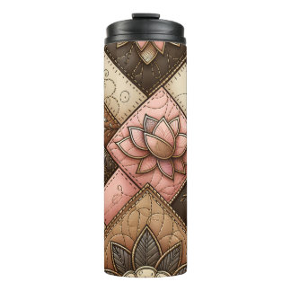 Bouteilles Isothermes Motif de patchwork matelassé floral