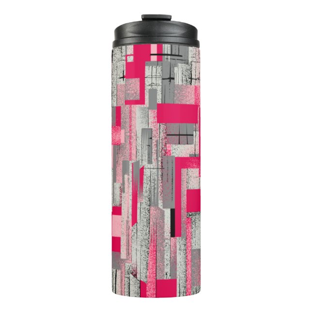 Bouteilles Isothermes motif de patchwork numérique aquarelle transparent (Devant)