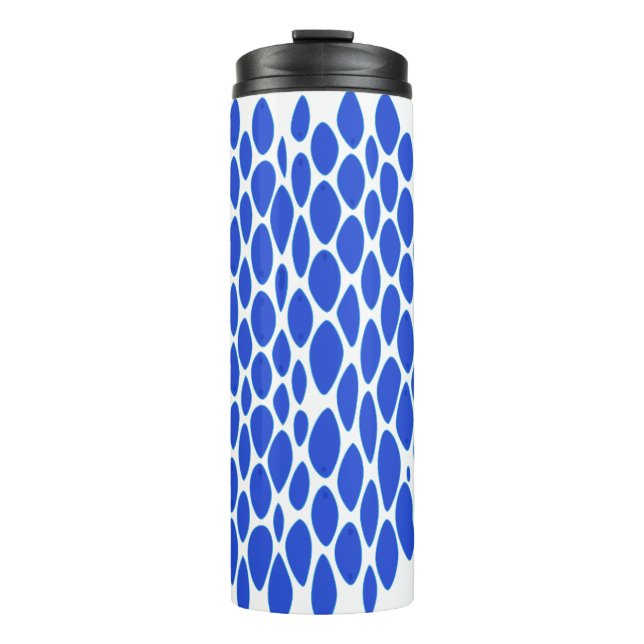 Bouteilles Isothermes Motif de peau de python bleu de luxe (Devant)