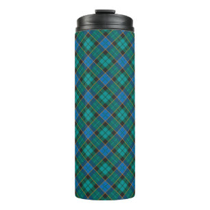Bouteilles Isothermes Motif de plaids de tartan - vert bleu traditionnel