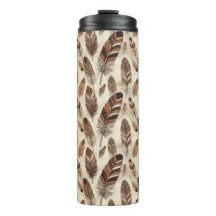 Bouteilles Isothermes Motif de plume boho
