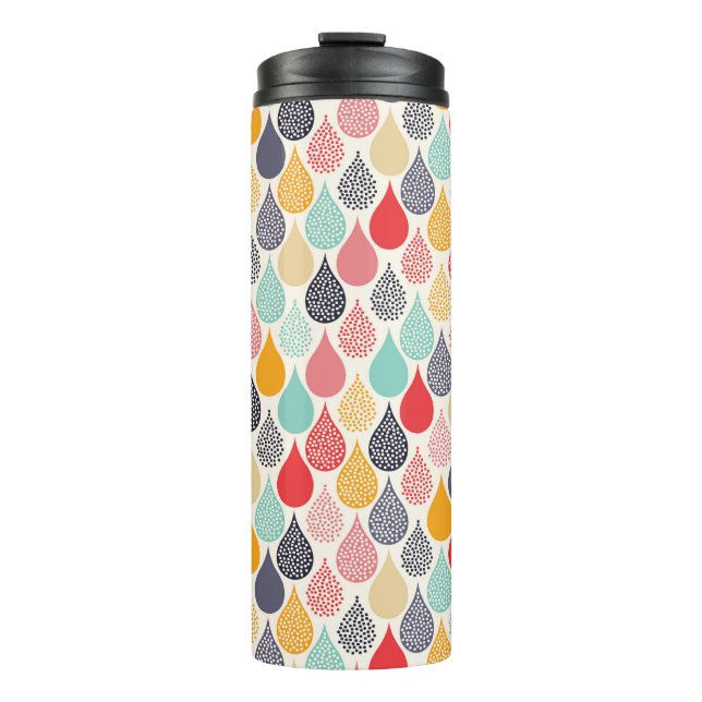 Bouteilles Isothermes Motif de point d'art pop Raindrop (Devant)