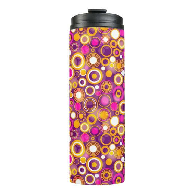 Bouteilles Isothermes Motif de point violet de polka (Devant)