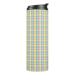 Bouteilles Isothermes Motif de printemps Pâques Pastel Plaid