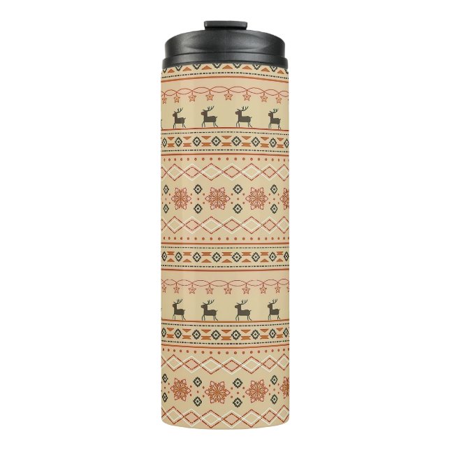 Bouteilles Isothermes Motif de rennes de Noël (Devant)