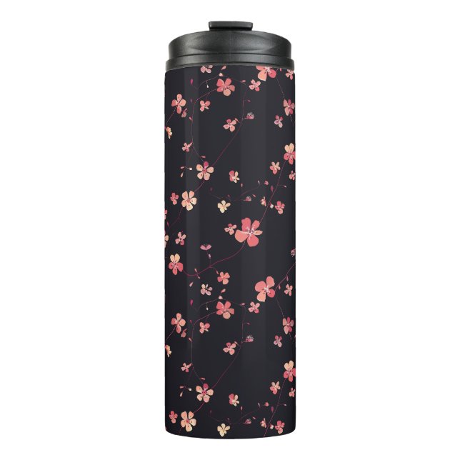 Bouteilles Isothermes Motif de rêve floral foncé (Devant)